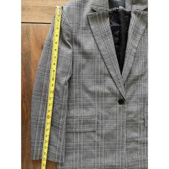 Stunning Gray Plaid Women's Blazer Pants Suit - Picture 4 of 12